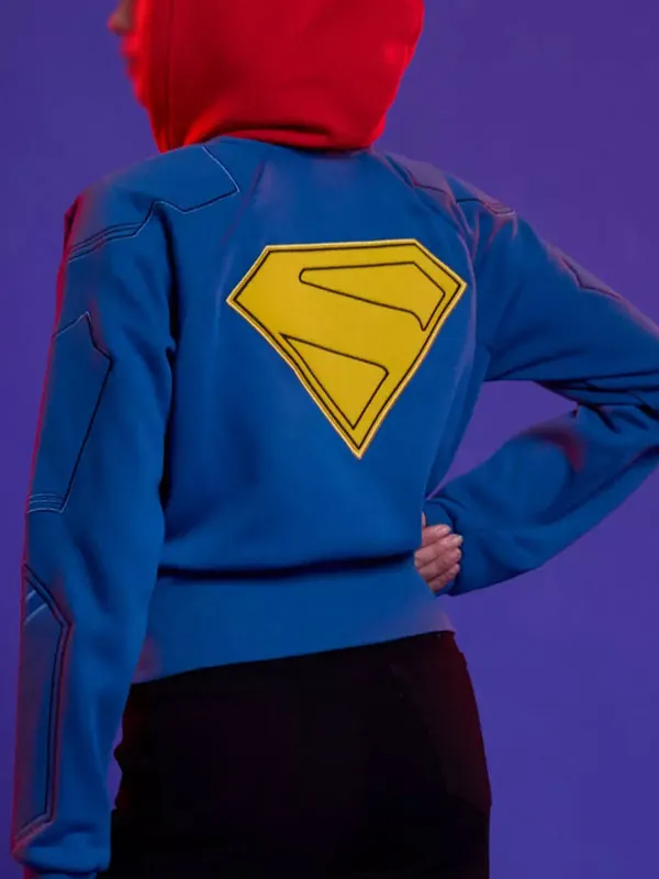 Supergirl Shield Cropped Hooded Jacket