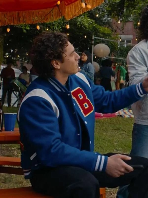 Off Campus 2026 Belmont Cameli Blue Varsity Jacket