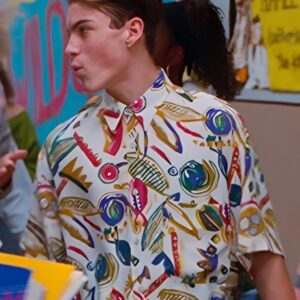 Beverly Hills 90210 S1 Brian Austin Abstract Print Shirt
