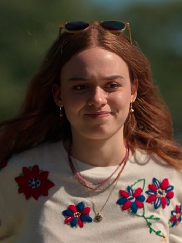 Every Year After Sadie Soverall Floral-Embroidered Tee