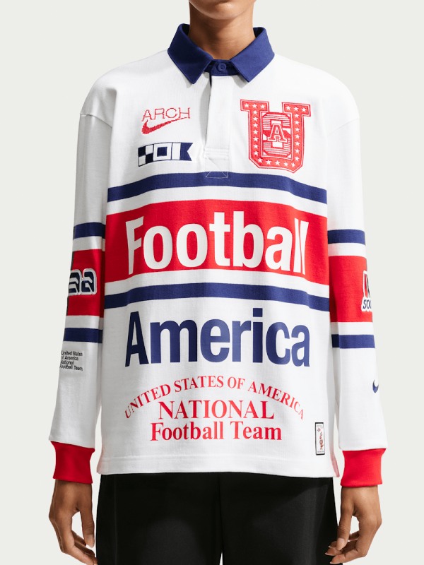 USA vs Senegal Pregame Arrival USMNT Long-Sleeve Rugby Top