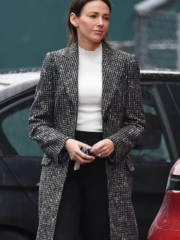 Fool Me Once 2024 Michelle Keegan Checkered Trench Coat