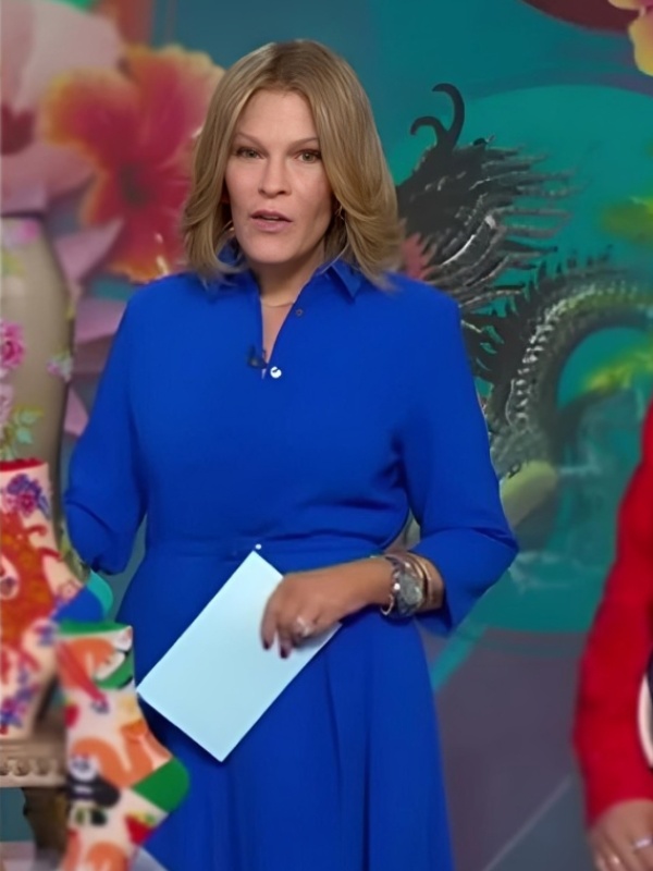 Good Morning America 2026 Tory Johnson Short-Sleeve Belted Shirtdress