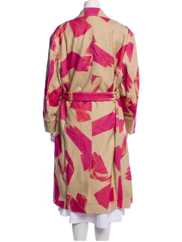 Hacks S5 Jean Smart Beige and Pink Printed Coat