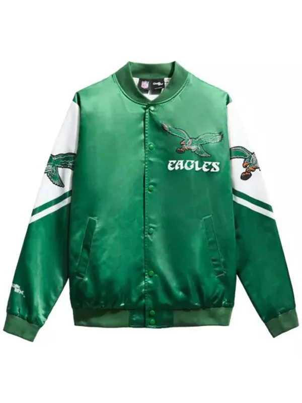 Philadelphia Eagles Green Varsity Bomber Jacket