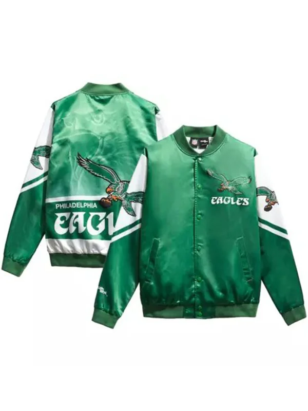 Philadelphia Eagles Green Varsity Bomber Jacket