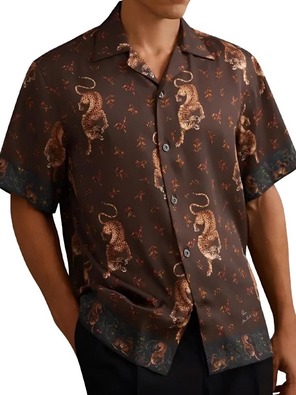 The Young and the Restless Michael Graziadei Tiger Printed Shirt