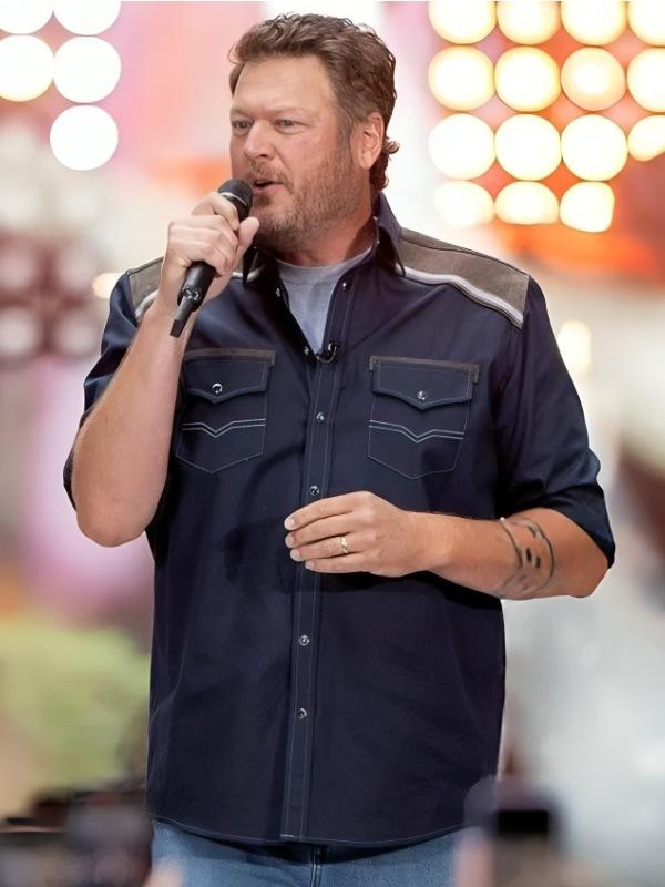 NBC Today Citi Concert Blake Shelton Western Shirt