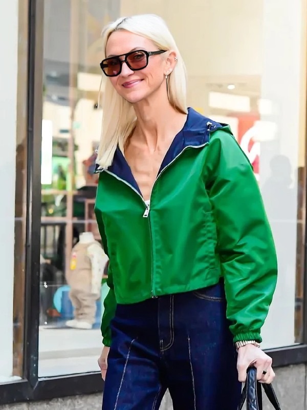 NYC 2026 Zanna Rassi Green Hooded Jacket