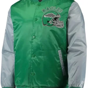 Philadelphia Eagles Locker Room Throwback Bomber Jacket