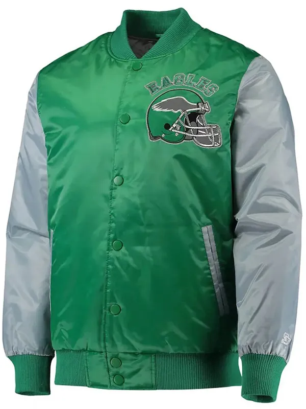 Philadelphia Eagles Locker Room Throwback Bomber Jacket