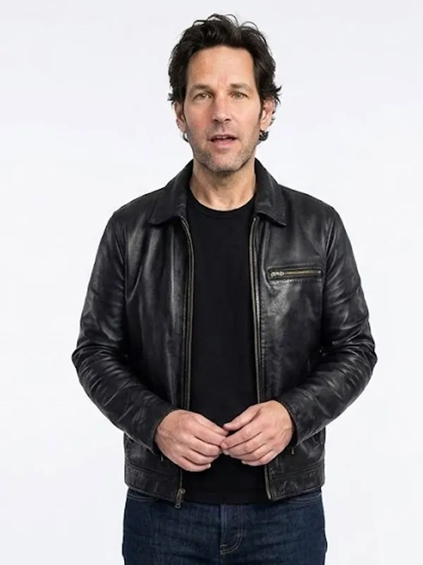 Power Ballad Rick Black Leather Jacket