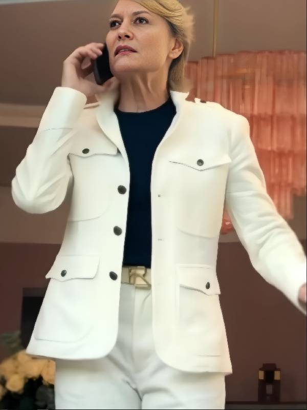 The Girlfriend 2025 Robin Wright White Jacket