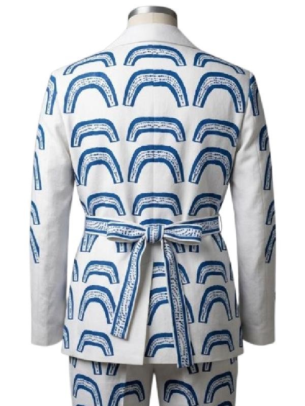 Emily in Paris S6 Samuel Arnold Print Belted Suit Set