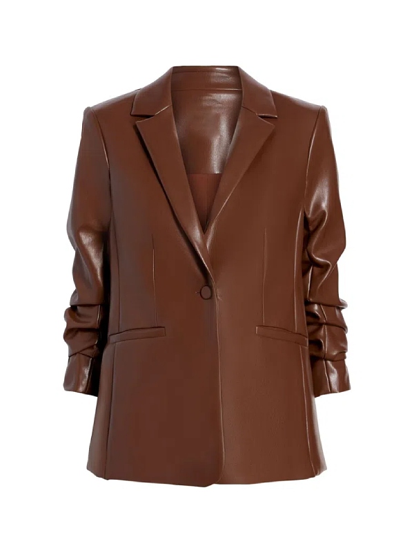 The Young and the Restless 2026 Sharon Case Brown Leather Blazer