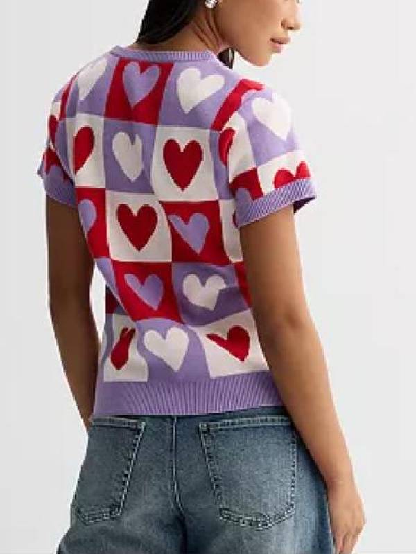 Electric Bloom 2025 J’ Adore Elizabeth Checkered Hearts Sweater