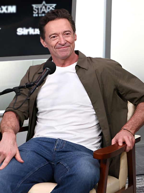 SiriusXM Studios 2026 Hugh Jackman Olive Green Shirt