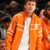 Spurs vs Knicks Gameday Timothee Chalamet Orange Tracksuit