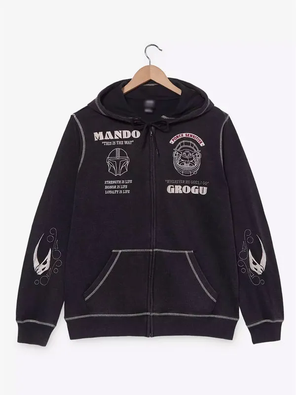 Star Wars: The Mandalorian and Grogu Black Hooded Jacket