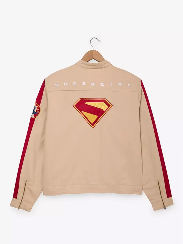 Supergirl Beige Cotton Unisex Jacket