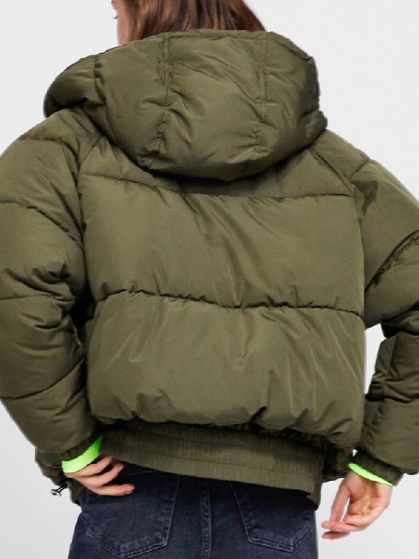 Battle on the Beach S5 Angelinas Olive Cropped Puffer Jacket
