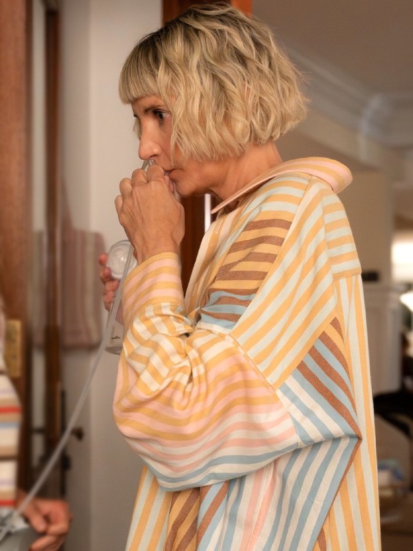 The Four Seasons S2 Kerri Kenney Striped Shirt Dress
