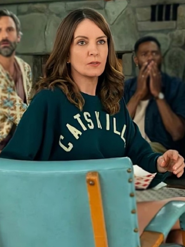 The Four Seasons S2 Tina Fey Catskills Graphic Green Sweatshirt