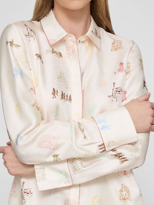 Kelly Clarkson Silk Button Blouse