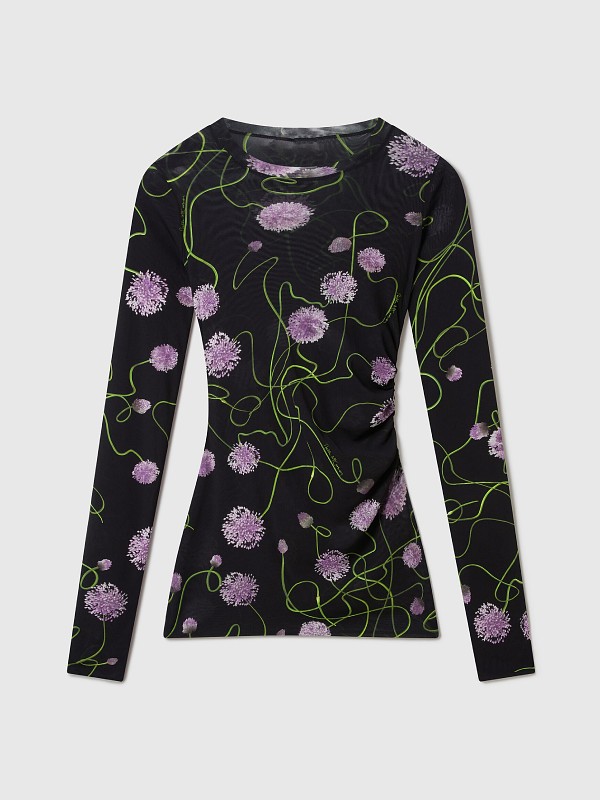 Today Savannah Guthrie Black Floral Top