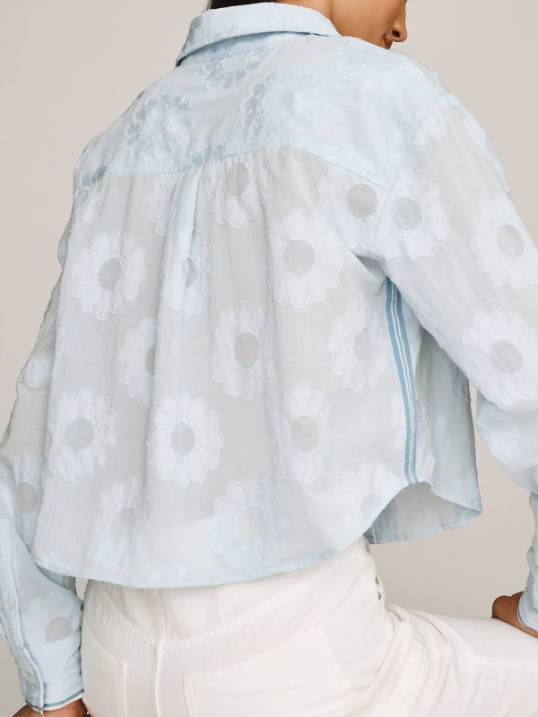 Today Show Hoda Kotb Floral Light Blue Shirt