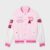 LoveShackFancy Pink Varsity Jacket