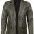 Men’s Dark Green Real Leather Blazer