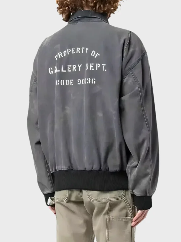 Recreation Gallery Dept Mechanic Navy Blue Bomber Jacket - Image 4