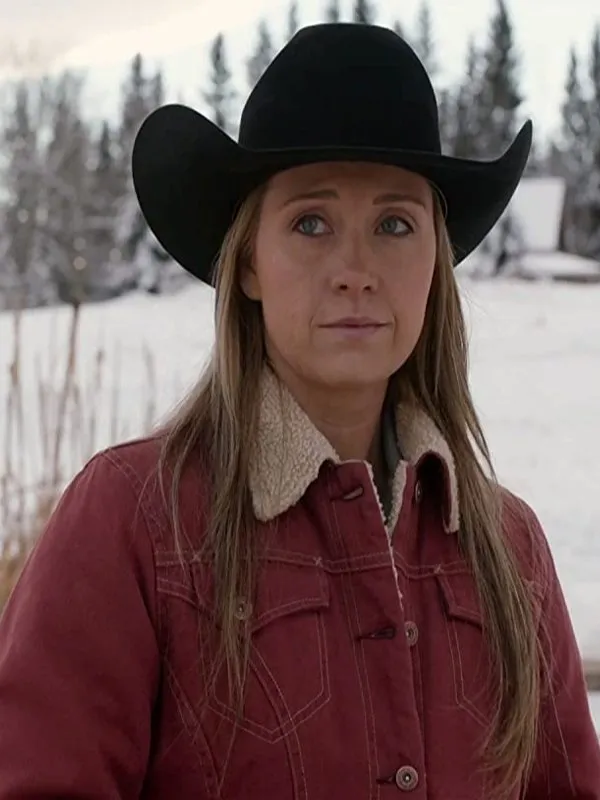 Heartland Amy Fleming Red Shearling Jacket - Image 2