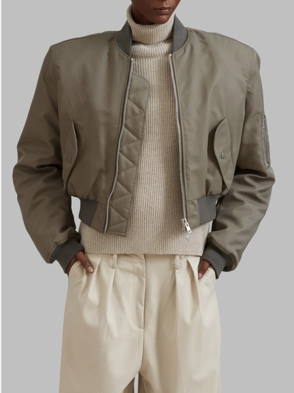 Not Suitable for Work Avantika Olive Bomber Jacket - Image 4