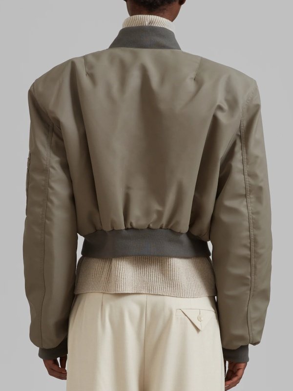 Not Suitable for Work Avantika Olive Bomber Jacket - Image 2