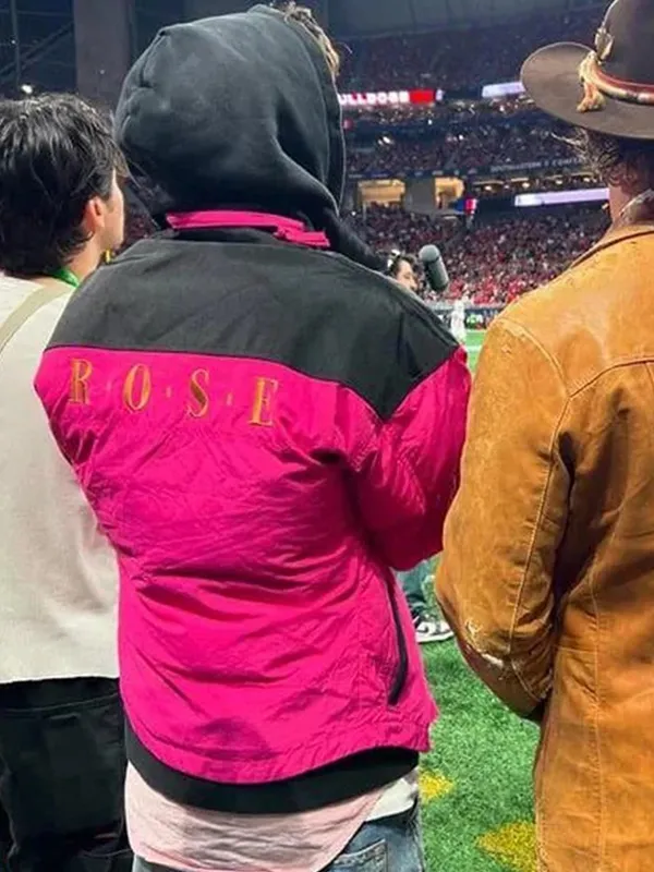 College GameDay Timothee Chalamet Pink Puffer Jacket - Image 3