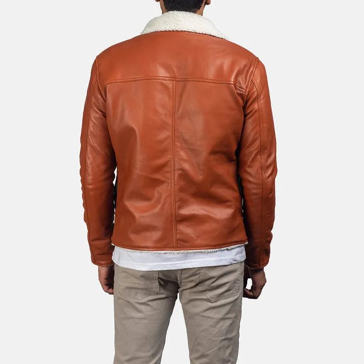 Dan Frost Tan Shearling Jacket - Image 4