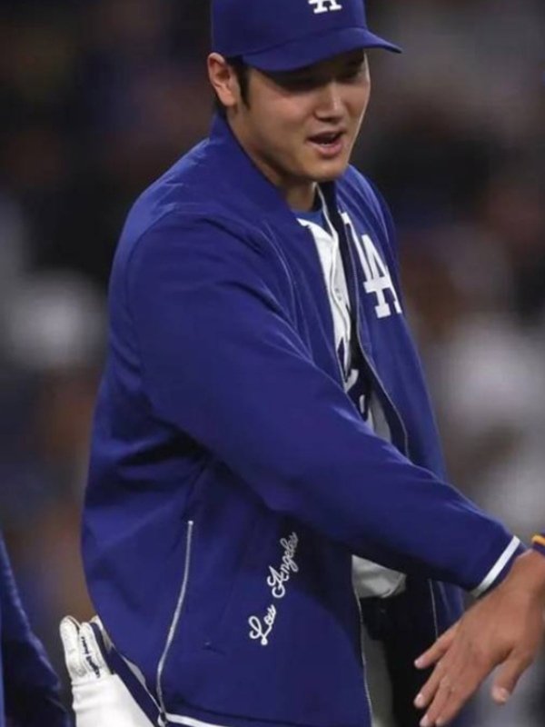 Dave Roberts LA Dodgers Blue Bomber Jacket - Image 2