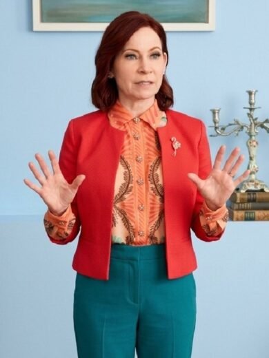Elsbeth S3 Carrie Preston Palm Print Shirt
