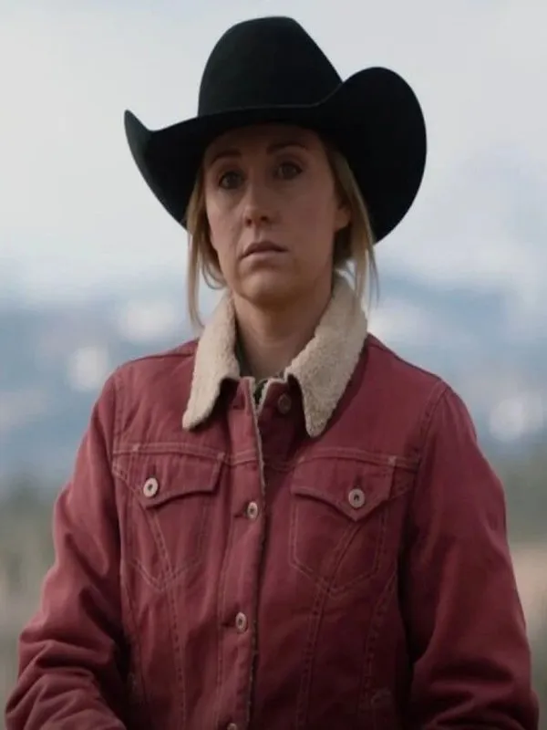 Heartland Amy Fleming Red Shearling Jacket