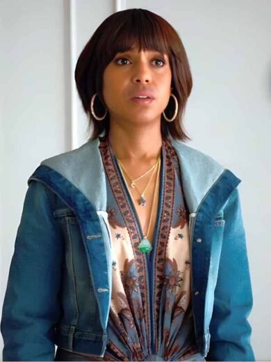Imperfect Women 2026 Kerry Washington Hooded Denim Jacket