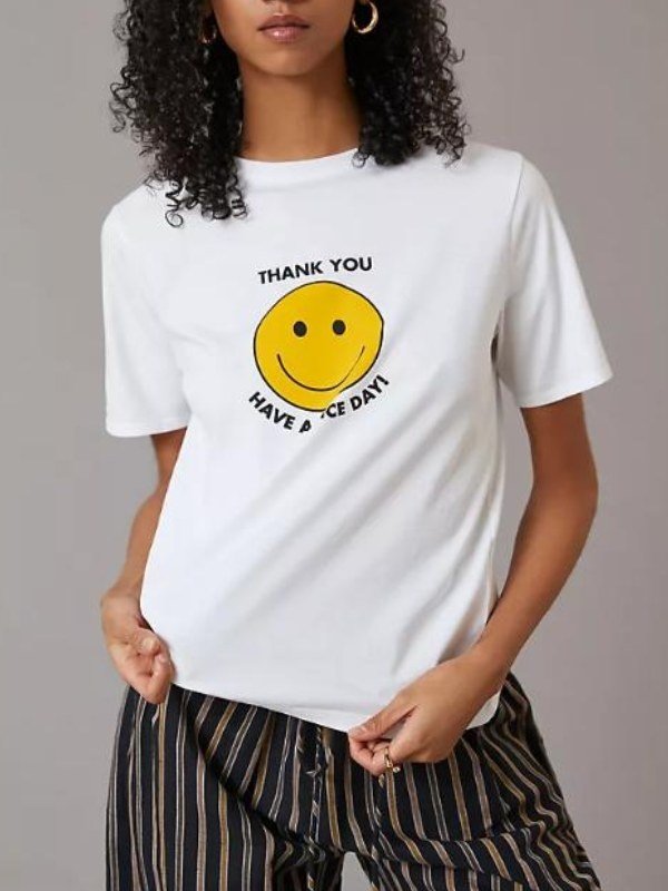 In The City Danielle Olivera Have A Nice Day Smiley Tee - Image 2