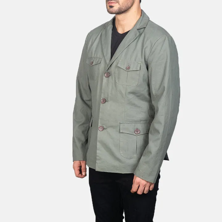 Kajetan Grey Safari Jacket - Image 2