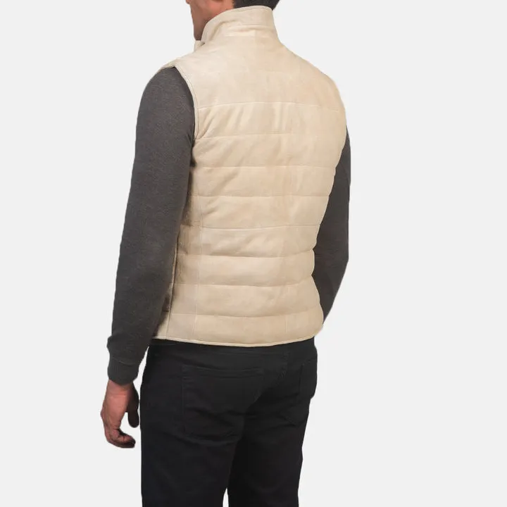 Tony Off-White Suede Vest - Image 5