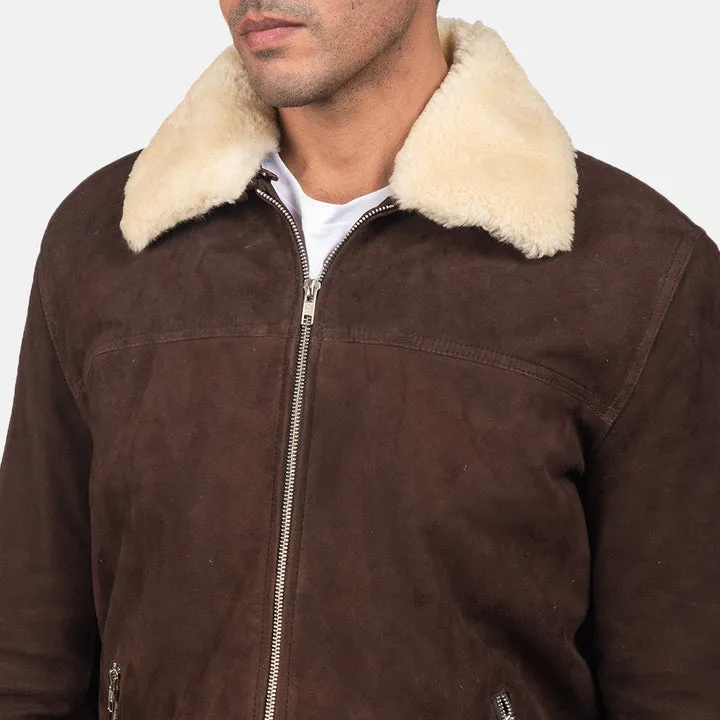 Coffner Brown Shearling Fur Jacket - Image 5