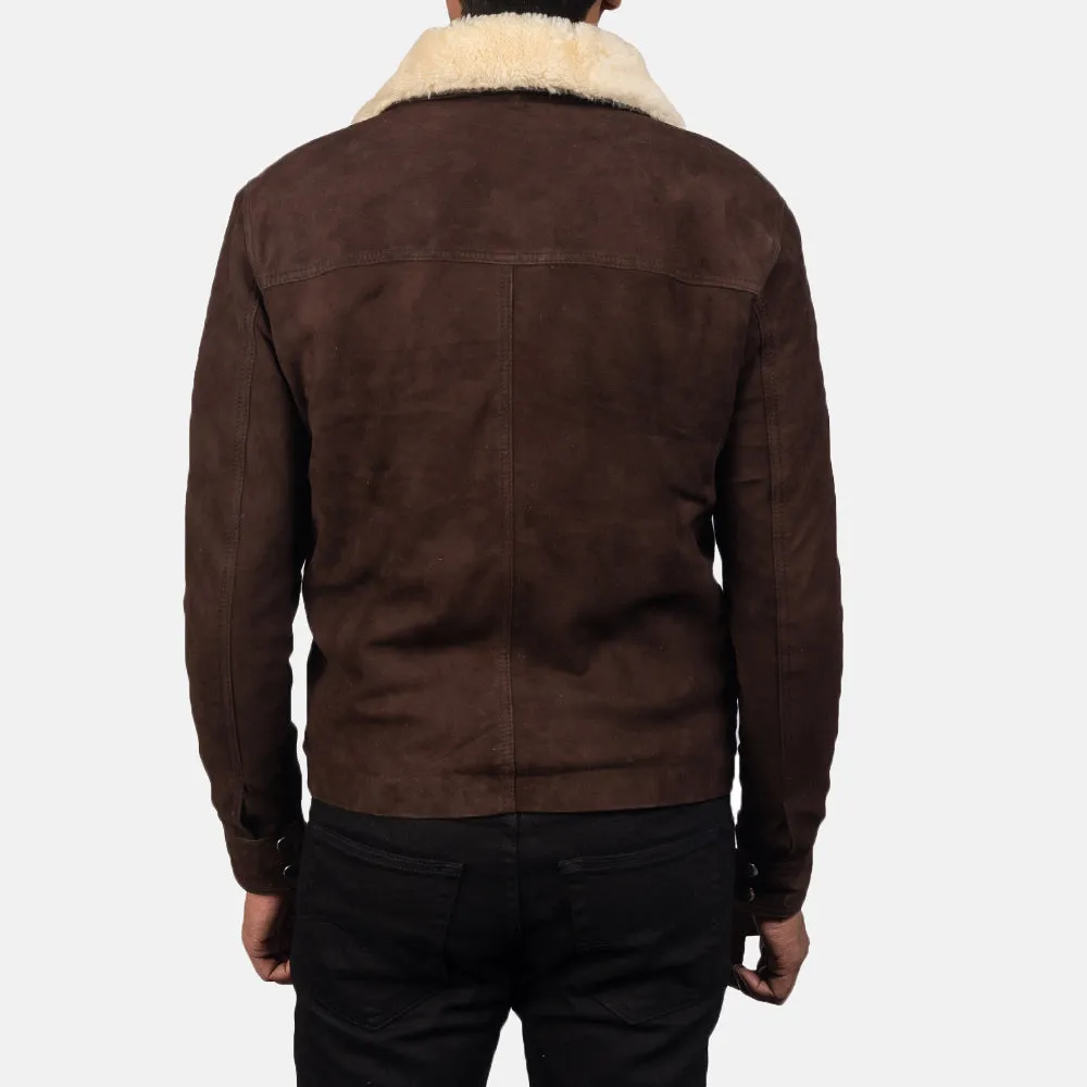 Coffner Brown Shearling Fur Jacket - Image 6