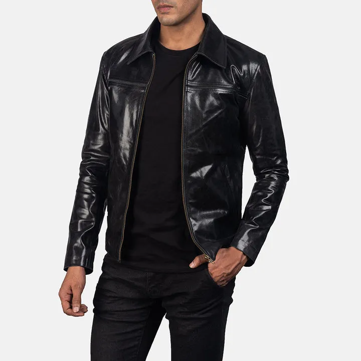 Mystical Black Leather Jacket - Image 6