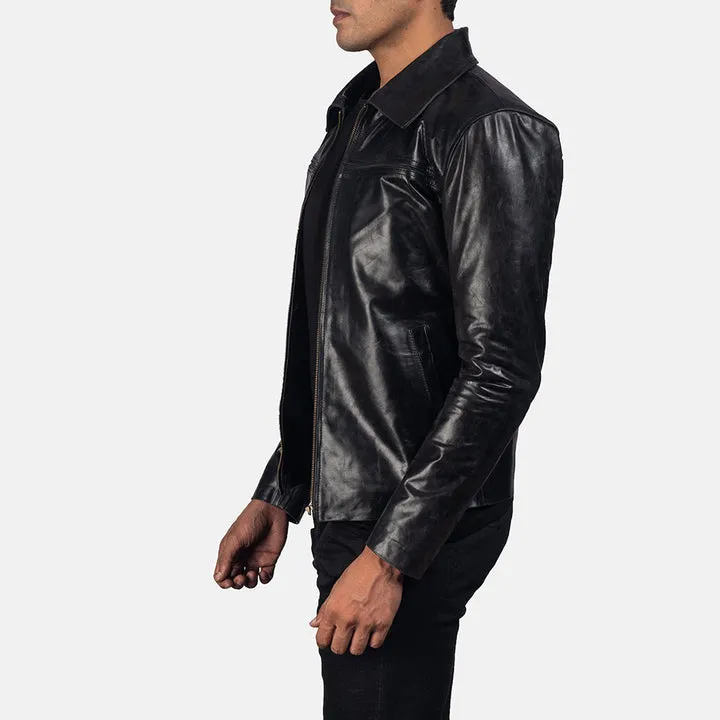 Mystical Black Leather Jacket - Image 5