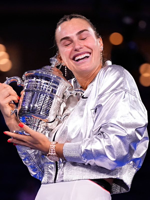 Aryna Sabalenka 2025 US Open Silver Crop Jacket - Image 6
